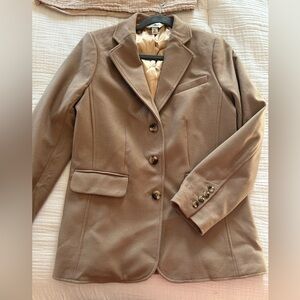 L.L. Bean Woman’s Camel Wool Cashmere Blazer New